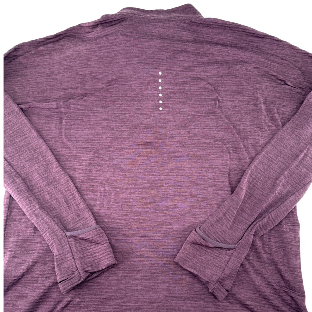Nike 1/2 Zip Running Top Mens Large Purple Dri-FIT Heathered Performance Outdoor - Picture 3 of 8